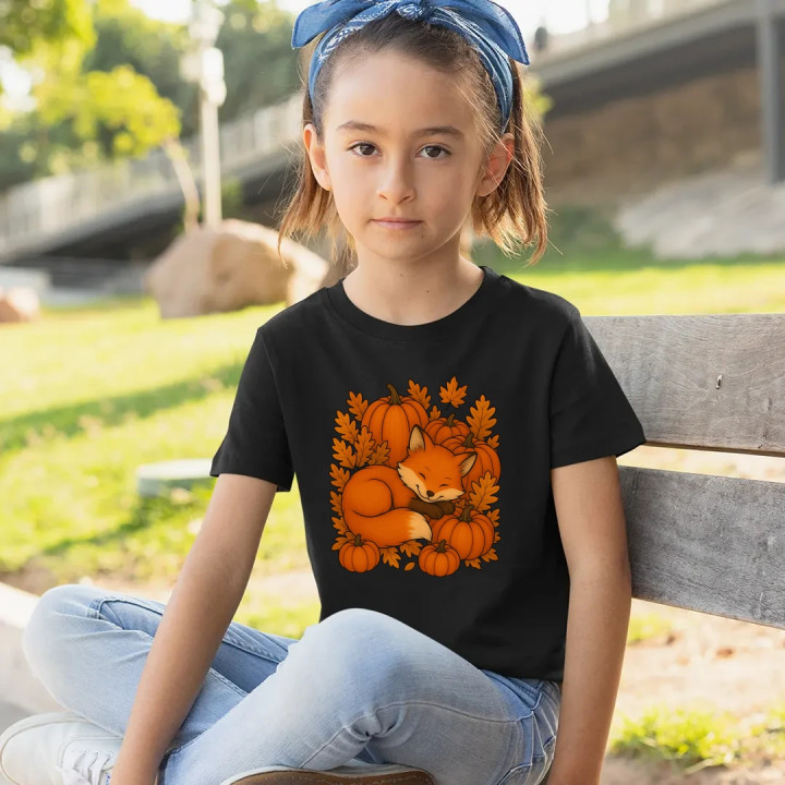 Ziua dovleacului - toamnă - vulpe - tricou pentru copii