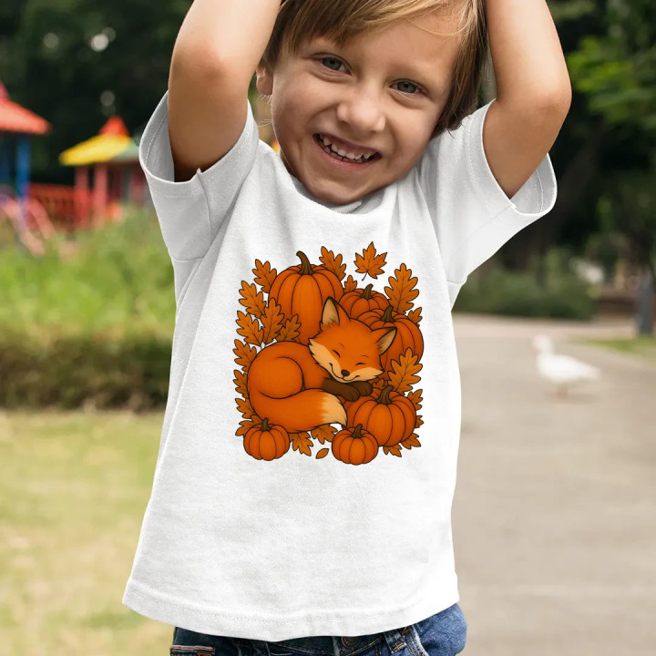 Ziua dovleacului - toamnă - vulpe - tricou pentru copii