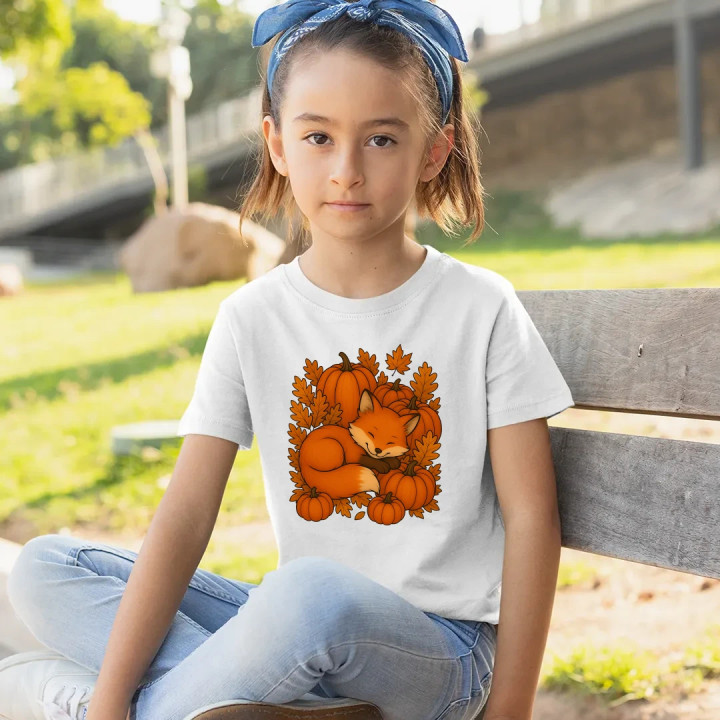 Ziua dovleacului - toamnă - vulpe - tricou pentru copii