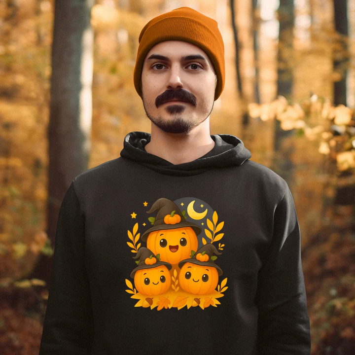 Ziua dovleacului - Halloween - dovleac - hanorac bărbătesc pentru cadou