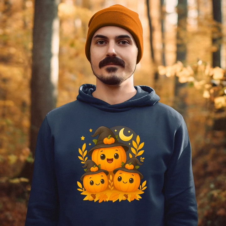 Ziua dovleacului - Halloween - dovleac - hanorac bărbătesc pentru cadou