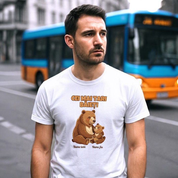 Cei mai tari băieți - urși cu nume - tricou bărbătesc personalizat