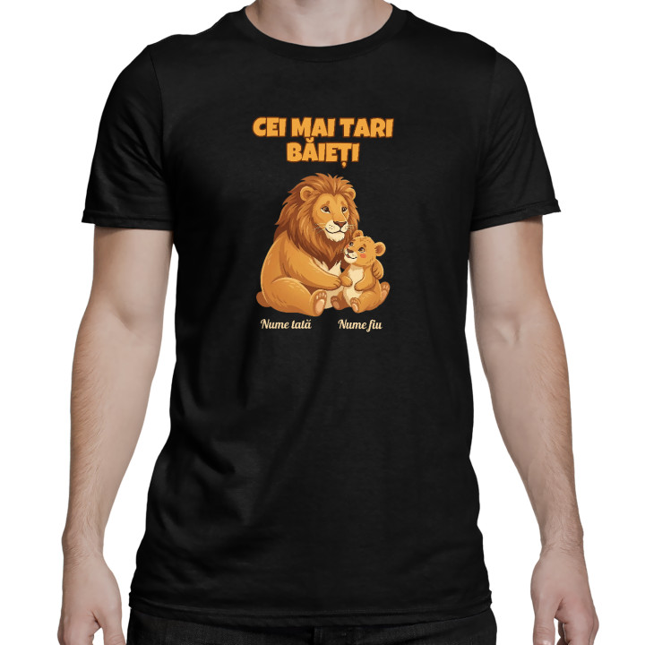 Cei mai tari băieți - lei cu nume - tricou bărbătesc personalizat