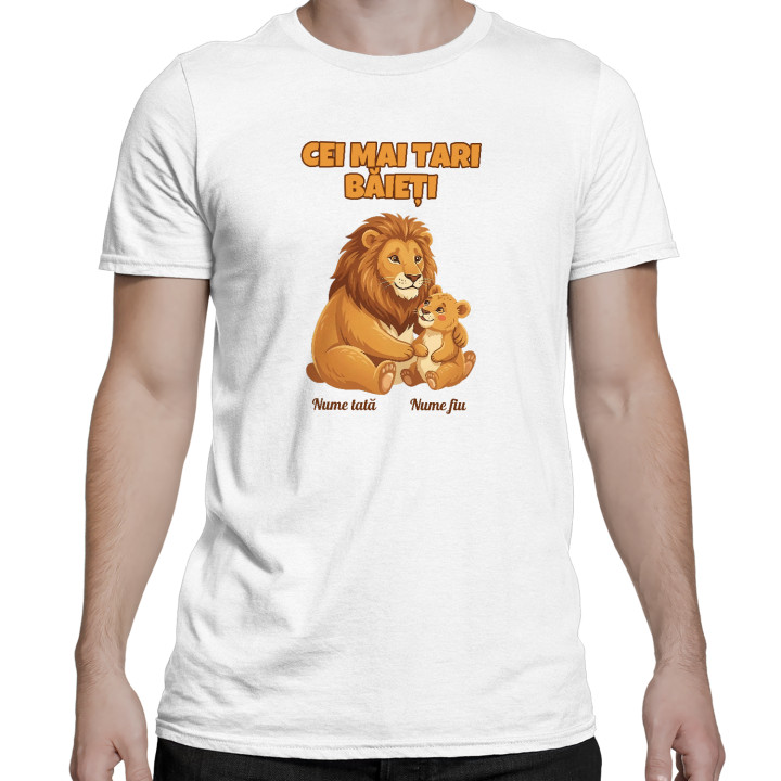 Cei mai tari băieți - lei cu nume - tricou bărbătesc personalizat
