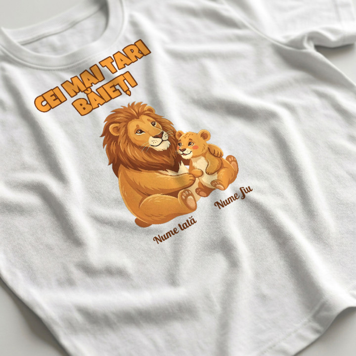 Cei mai tari băieți - lei cu nume - tricou bărbătesc personalizat