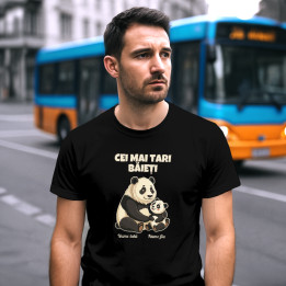 Cei mai tari băieți - panda cu nume - tricou bărbătesc personalizat