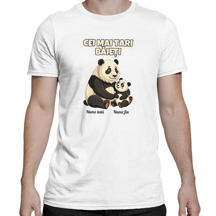 Cei mai tari băieți - panda cu nume - tricou bărbătesc personalizat