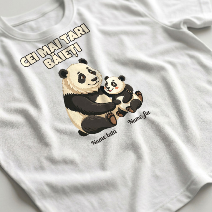 Cei mai tari băieți - panda cu nume - tricou bărbătesc personalizat