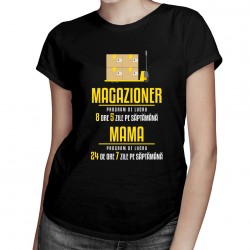 Magazioner - program de lucru - tricou pentru femei