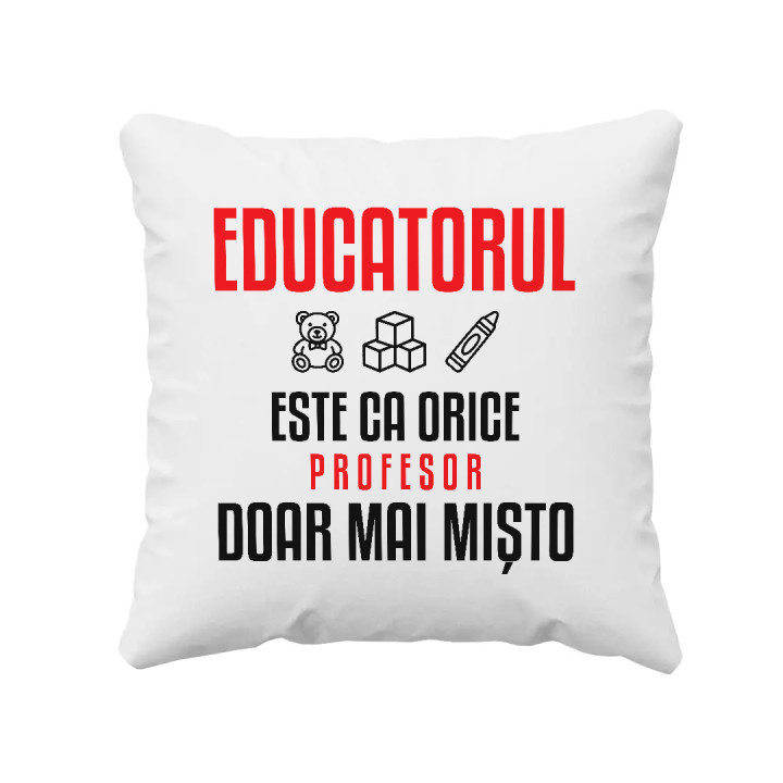 Educatorul este ca orice profesor, doar mai mișto - pernă pentru profesor