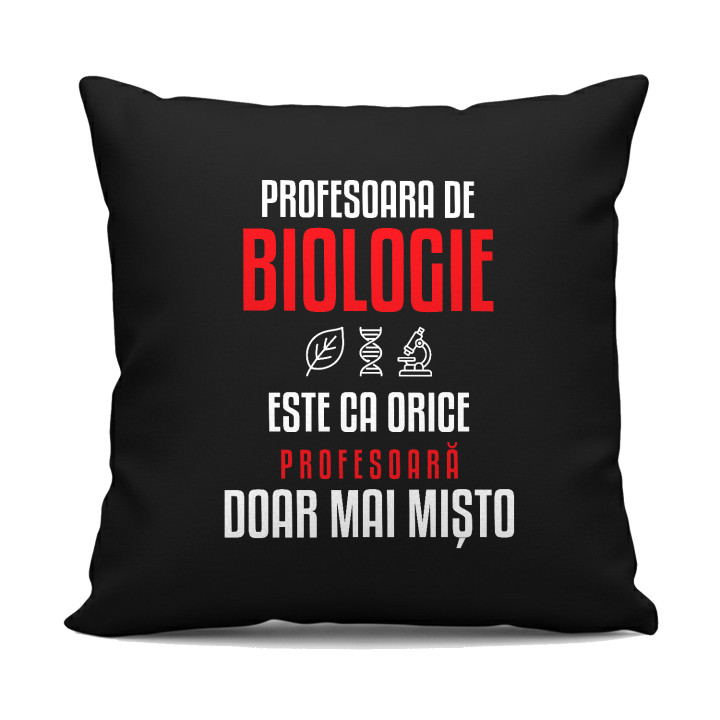 Profesoara de biologie este ca orice profesoară, doar mai mișto - pernă neagră pentru profesoară