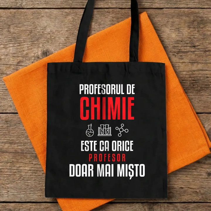 Profesorul de chimie este ca orice profesor, doar mai mișto - sacoșă pentru profesor