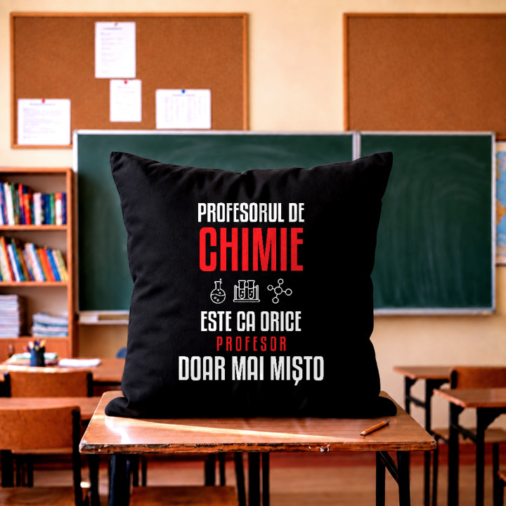 Profesorul de chimie este ca orice profesor, doar mai mișto - pernă neagră pentru profesor