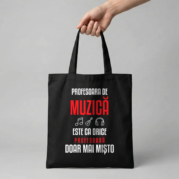 Profesoara de muzică este ca orice profesoară, doar mai mișto - sacoșă pentru profesoară