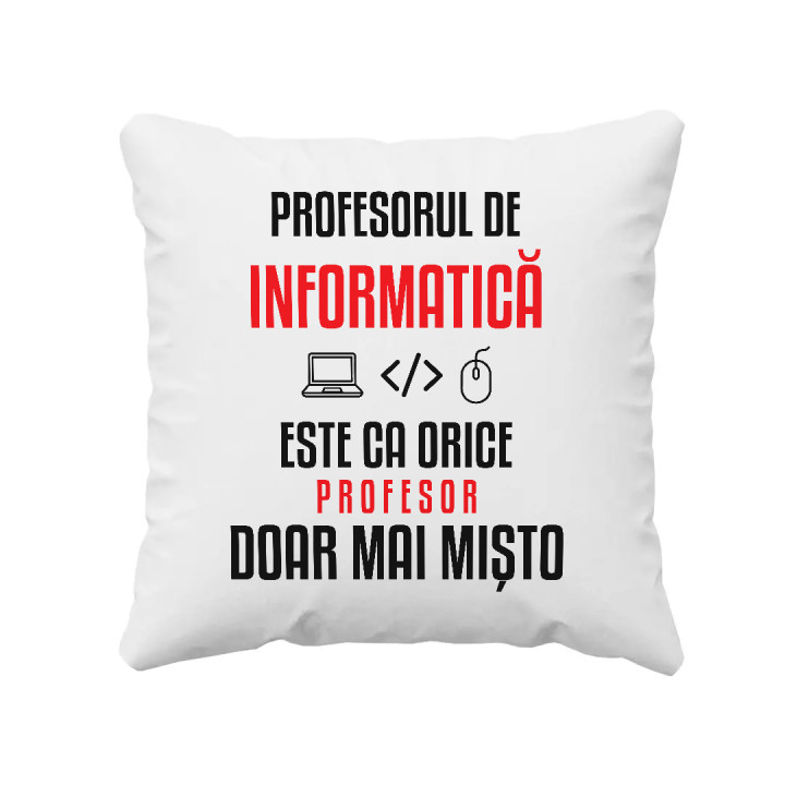 Profesorul de informatică este ca orice profesor, doar mai mișto - pernă pentru profesor