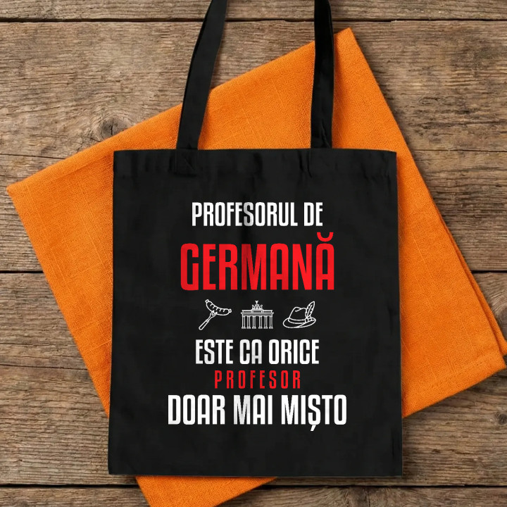 Profesorul de germană este ca orice profesor, doar mai mișto - sacoșă pentru profesor