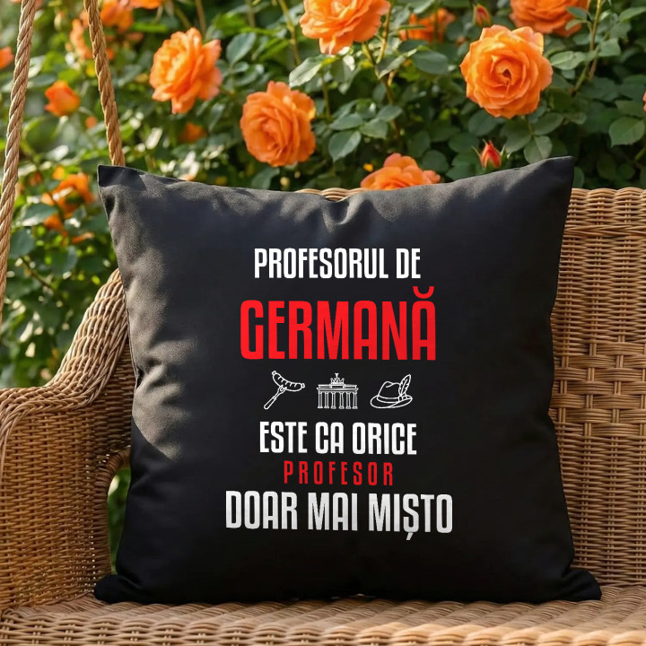 Profesorul de germană este ca orice profesor, doar mai mișto - pernă neagră pentru profesor