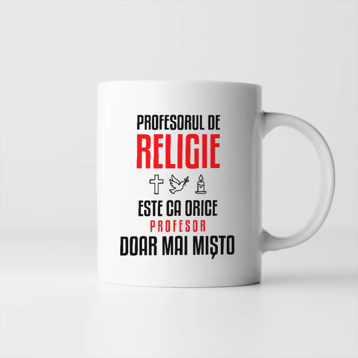 Profesorul de religie este ca orice profesor, doar mai mișto - cană pentru profesor