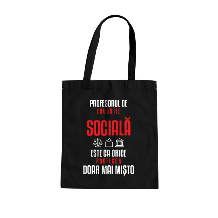 Profesorul de educație socială este ca orice profesor, doar mai mișto - sacoșă pentru profesor