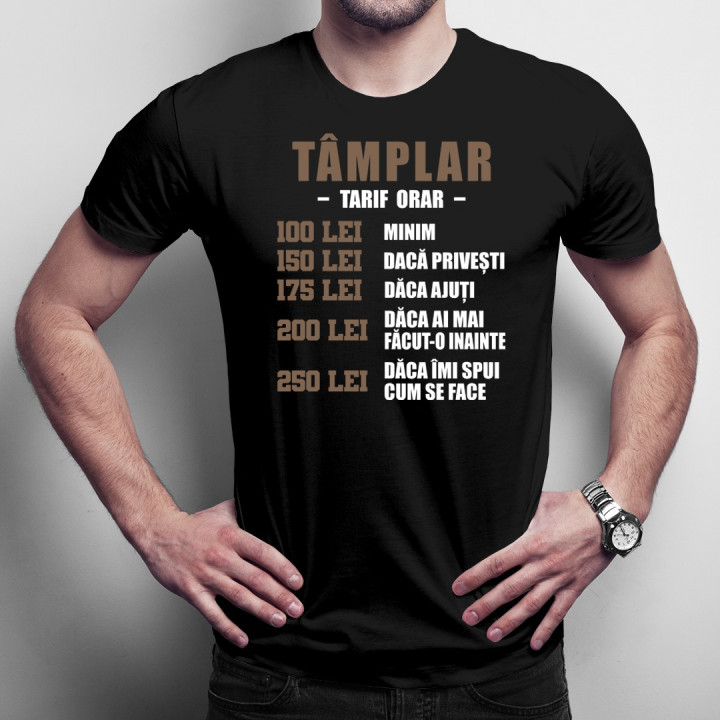 Tâmplar - tarif orar - T-shirt pentru bărbați