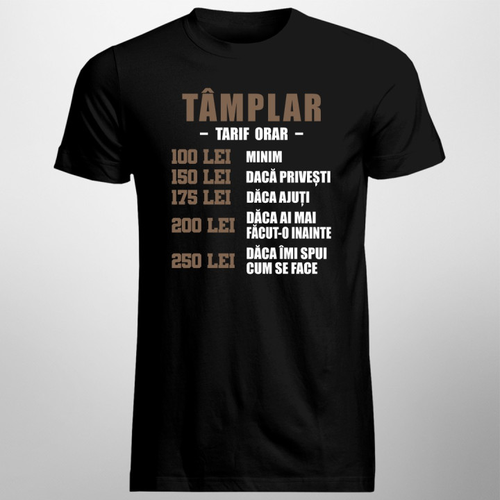 Tâmplar - tarif orar - T-shirt pentru bărbați