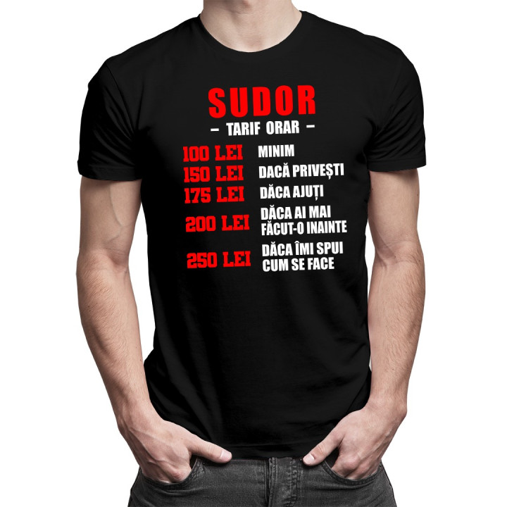 Sudor - tarif orar - T-shirt pentru bărbați