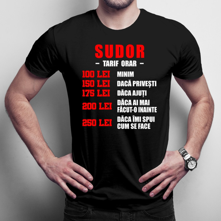 Sudor - tarif orar - T-shirt pentru bărbați