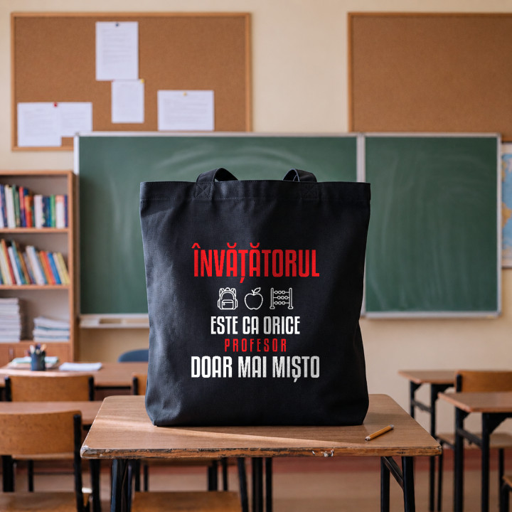Învățătorul este ca orice profesor, doar mai mișto - sacoșă pentru profesor