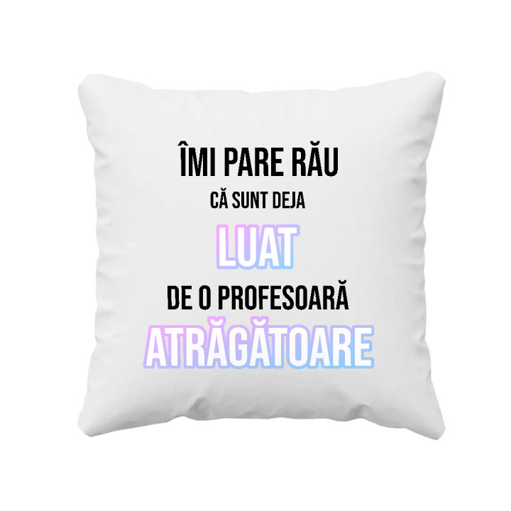 Îmi pare rău că sunt deja luat de o profesoară atrăgătoare - pernă