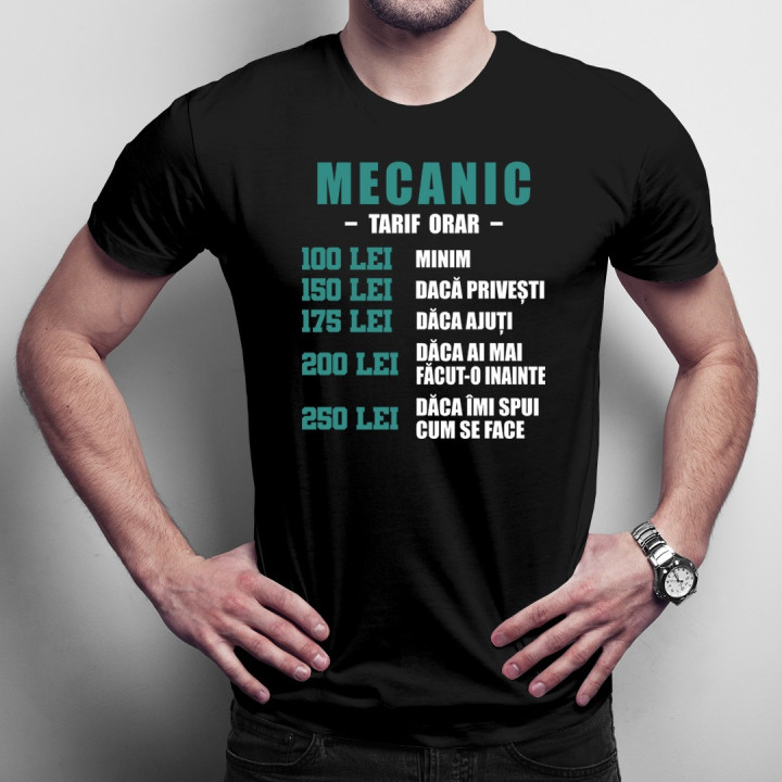 Mecanic - tarif orar - T-shirt pentru bărbați