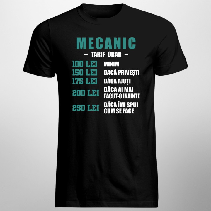 Mecanic - tarif orar - T-shirt pentru bărbați