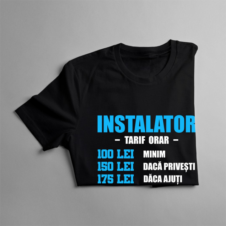 Instalator - tarif orar - T-shirt pentru bărbați
