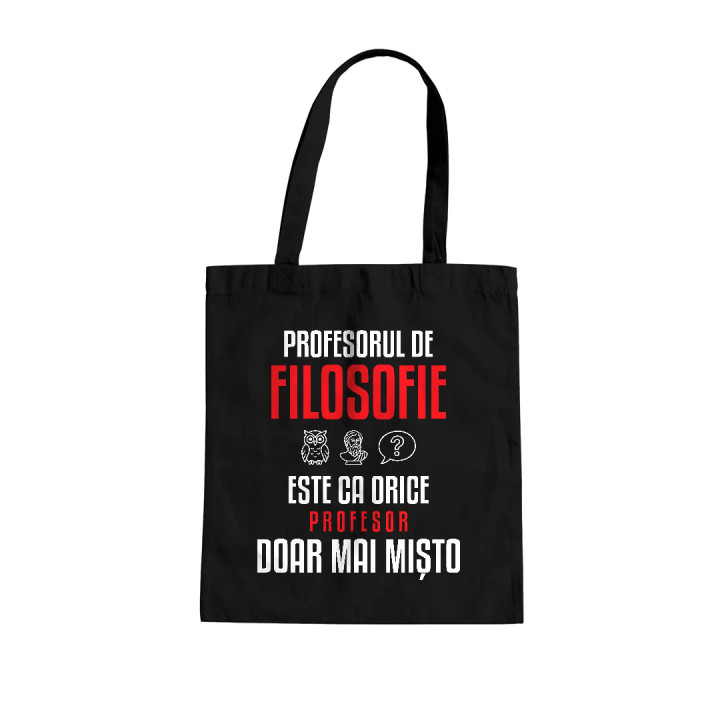 Profesorul de filosofie este ca orice profesor, doar mai mișto - sacoșă pentru profesor