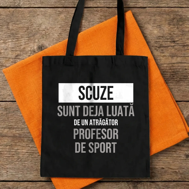 Scuze, sunt deja luată de un atrăgător profesor de sport - sacoșă cadou