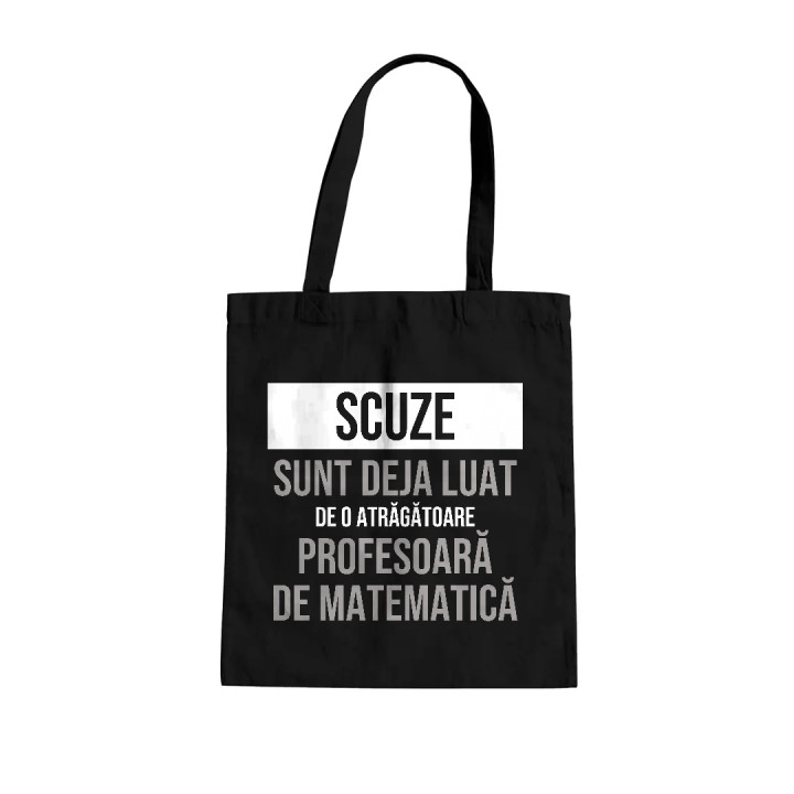 Scuze, sunt deja luat de o atrăgătoare profesoară de matematică - sacoșă cadou