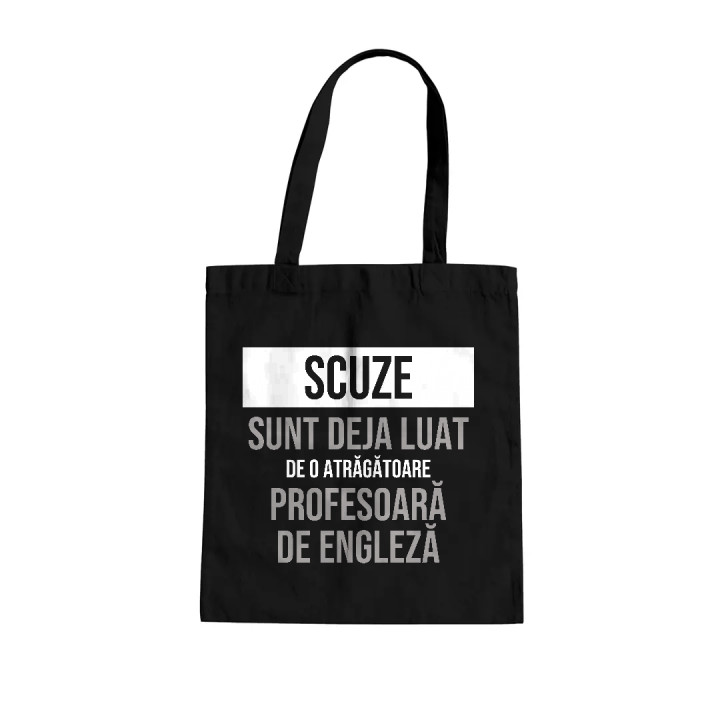 Scuze, sunt deja luat de o atrăgătoare profesoară de engleză - sacoșă cadou