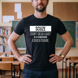 Scuze, sunt deja luat de o atrăgătoare educatoare - tricou bărbătesc cu imprimeu
