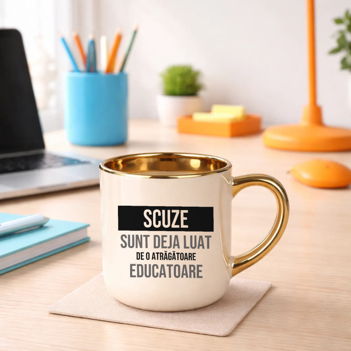 Scuze, sunt deja luat de o atrăgătoare educatoare - cană elegantă cadou