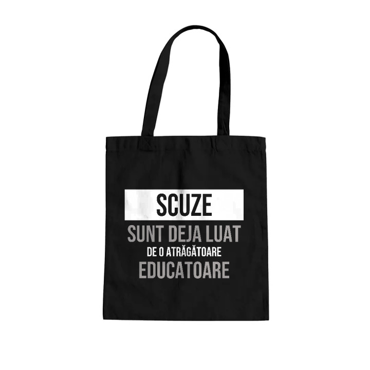 Scuze, sunt deja luat de o atrăgătoare educatoare - sacoșă cadou