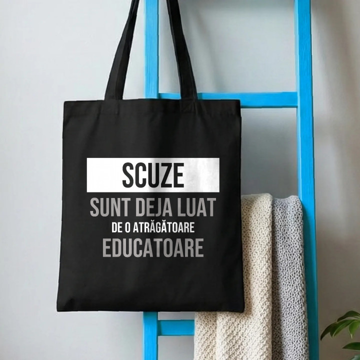 Scuze, sunt deja luat de o atrăgătoare educatoare - sacoșă cadou
