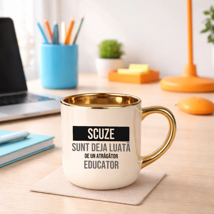 Scuze, sunt deja luată de un atrăgător educator - cană elegantă cadou