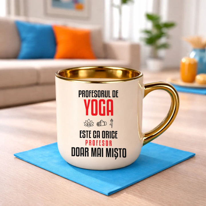 Profesorul de yoga este ca orice profesor, doar mai mișto - cană elegantă pentru profesor