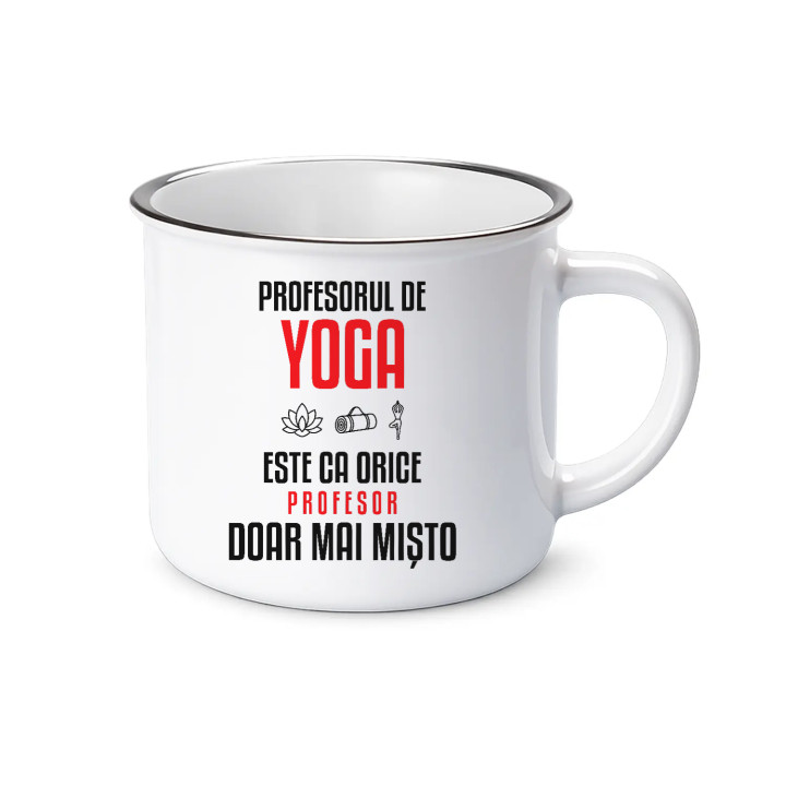 Profesorul de yoga este ca orice profesor, doar mai mișto - cană emailată pentru profesor
