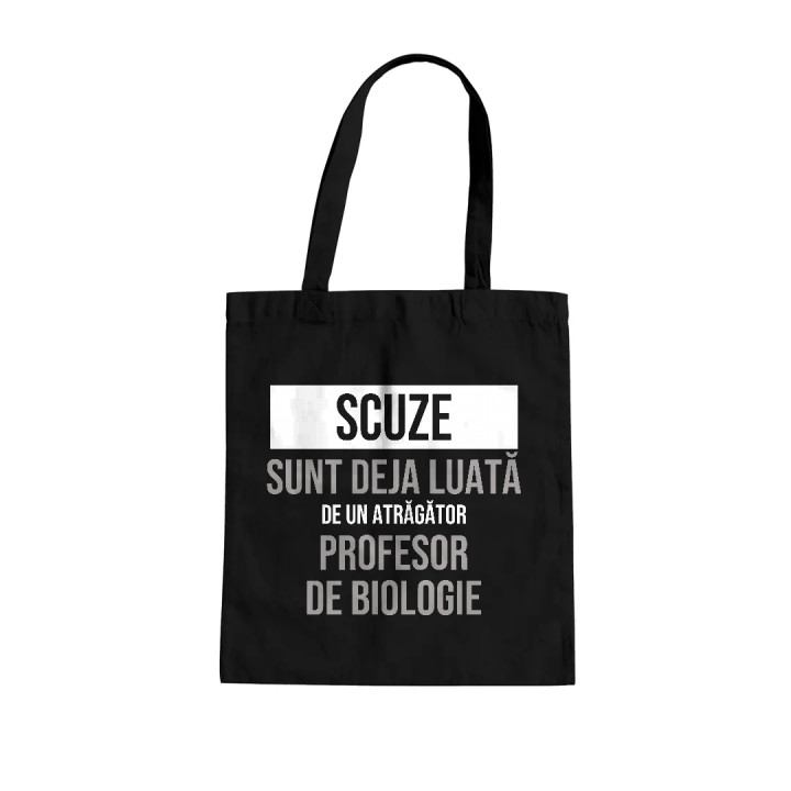 Scuze, sunt deja luată de un atrăgător profesor de biologie - sacoșă cadou