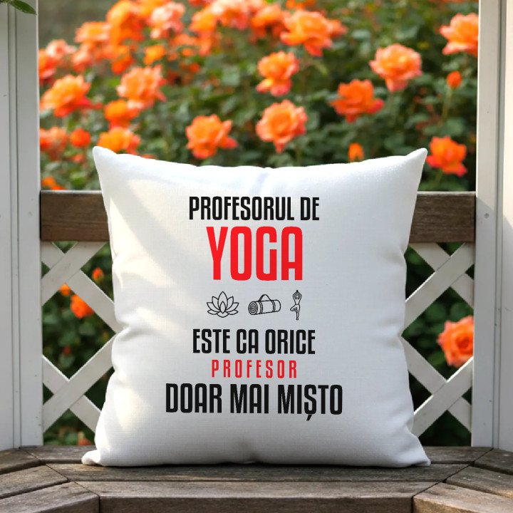 Profesorul de yoga este ca orice profesor, doar mai mișto - pernă pentru profesor
