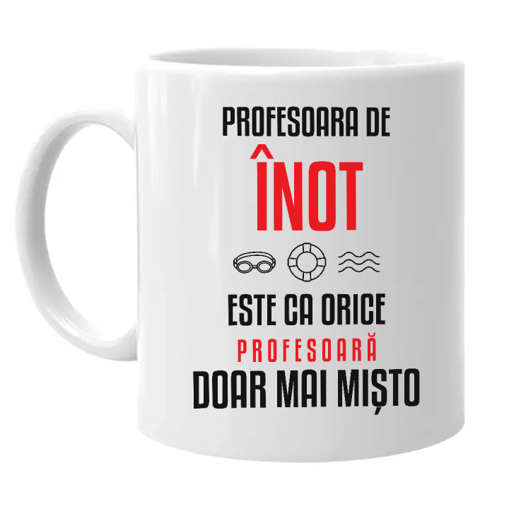 Profesoara de înot este ca orice profesoară, doar mai mișto - cană pentru profesoară