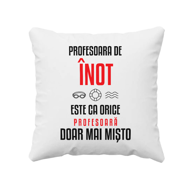 Profesoara de înot este ca orice profesoară, doar mai mișto - pernă pentru profesoară