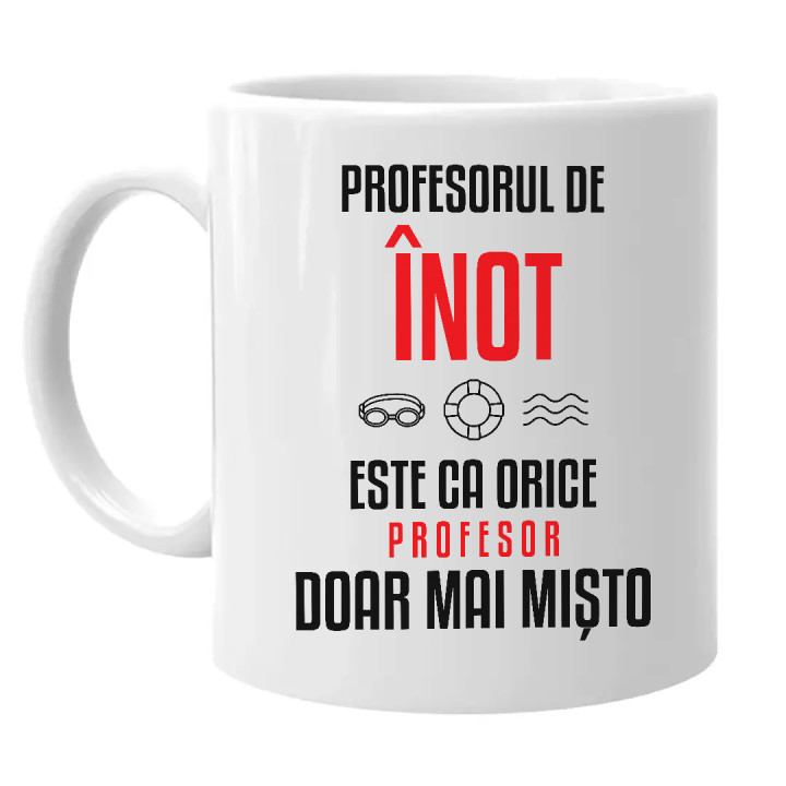 Profesorul de înot este ca orice profesor, doar mai mișto - cană pentru profesor