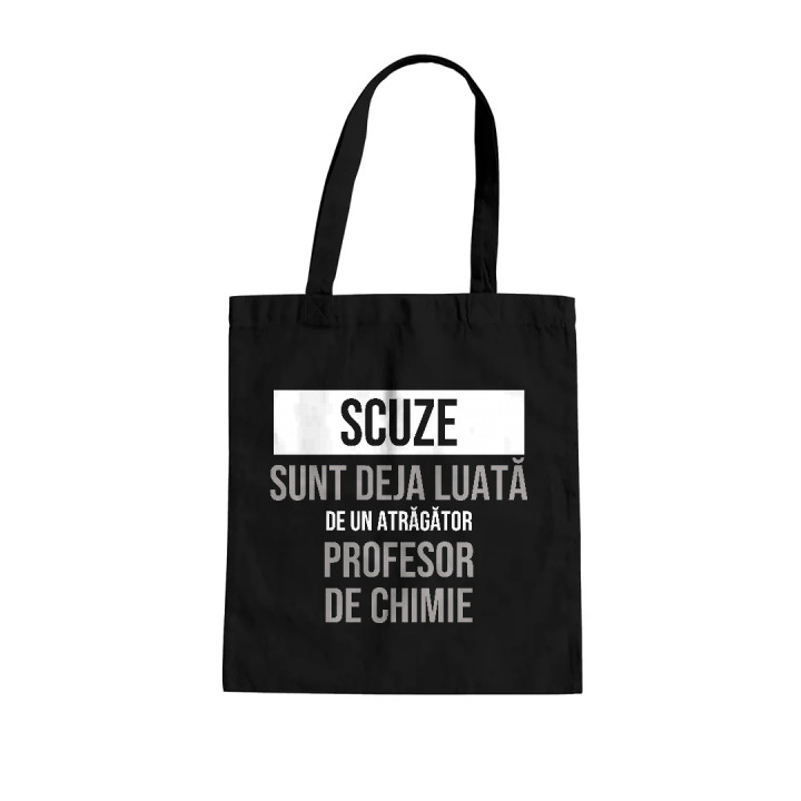 Scuze, sunt deja luată de un atrăgător profesor de chimie - sacoșă cadou
