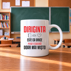 Diriginta este ca orice profesoară, doar mai mișto - cană pentru profesoară
